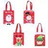 Рождественские украшения мультфильм наклейки Tote сумки дети подарки конфеты сумка рождественский подарок