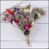 Fiori decorativi Ghirlande Forniture per feste festive Giardino domestico 1Pc Fiore secco Mini bouquet Erba di cristallo artificiale Per regalo di San Valentino