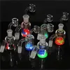 Кальяны прозрачные толстые двойные Perc Ashcatcher стеклянные воды водопроводные трубы ясень коварки силиконовые ручные трубы прекусор рециркулятора 14 мм 18 мм DAB бонги