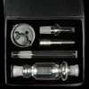 NC 14mm 18mm Titanium Tips Nail Glass Kits Keck Clip Mini NC Vaxolja DAB Rigger Nector Collector Straw Water Tillbehör Rökrökrör