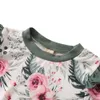 Floral Gedrukt babykleding Sets voor 0- Baby Meisjes Winter Ruffles Tops en Zakken Broek Casual Pullover Pasgeboren Outfits 30 LJ201221