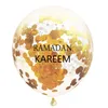 12 inch Rose Gold Silver Confetti Balloon Ramadan Kareem Eid Mubarak Balony Dekoracji Islamski Nowy Rok Party Festival Supplies