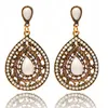 Bohemia Statement Crystal Drop Earrings Boho Turkish Vintage Ethnic Jewelry Drop Earrings For Women