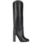 Party langes Kleid Casual Sheepell Lederstiefel 2022 Schuhe Holz 9,5 cm Absätze Knie Kinght Stiefel Britische Style Martin Boot -Plünderung Spitzer Zehen Sticker 455