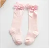 2021 New Baby Girls Socks Little Girls Bow Knee High Fishnet Socks Baby Toddler Bowknot In Tube Socks Kid Hollow Out Sock