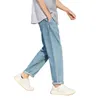 Loose jeans Men Summer Fashion Hooded Breathable jeans Men Sunshade Casual pants man 201128