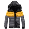 Puffer Jacket Mens 겨울 자켓 모피 칼라 후드 코트 두꺼운 코트 남성 파카 다운 자켓 면화 따뜻한 플러스 크기 4XL 5XL 201026