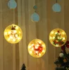 Árvore de Natal Redonda Luz LED pintura colorida de suspensão partido do presente Cortina ilumina o ornamento da bateria Pendant Ano Novo Decoração LSK1533