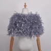 Scarves Real Ostrich Fur Shawls Elegant White Feather Coats Wedding Boleros Bridal Jackets For Evening Dresses7425615