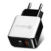 QC30 Fast Wall Charger USB Quick Charge 5V 3A 9V 2A Travel Power Adapter Fast Laddar oss EU -kontakt för iPhone Samsung Xiaomi Phone2623763