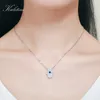 Kaletine Opal Hamsa Рука Fatima Charm Очарое Стерлинговое серебро 925 Стерлингового Серебра Ожерелье Ювелирные Изделия Длинные Цепи Ожерелье KLTN022 220210