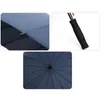 Long Handle Straight Umbrella 16K Windproof Solid Color Pongee Umbrella Women Men Sunny Rainy Umbrella Customized Logo WDH0803