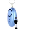 Party Favor 130db Egg Shape Self Defense Alarm Keychain Pendant Personalize Flashlight Personal Safty Key Chain Charm Car Keyring SN4382