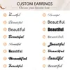 70 90mm Custom Earrings Love shape Hiphop Bamboo Hoop Earrings Customizable Heart Customize Name for Women Girls1201p