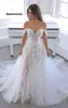Вестидо де Нойва с плеча бохо свадебные платья Tulle кружев