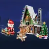 2020 İl Oluşturan Kış Village Tatil Noel arifesi Noel Baba Kurabiye Ev Yapı Taşları Eğitici Oyuncaklar C1115