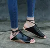 Hot Sale- Summer Sandals Women Flats Ladies Shoes Woman Ankle Strap Wedding Chaussure Femme Lace Up