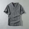 Men S Kleding groot formaat tracksuit echtgenoot 2020 zomerpak linnen t -shirt mode mannelijke set Chinese stijl plus tweedelig LJ201123
