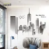 PVC Nortic City Wall Stickers Home Decor Living Room Bedroom Background ation Self Adhesive Sticker 220217