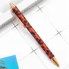Leopard Ballpoint Pennen Intrekbaar Zwart Inkt Metaal Writing Pennen Middle Point 1mm Home School Office Supplies RRE12516
