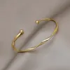 Classic Premium Retro Style Twisted Twist Metal Bracelet for Women Trend Girls Unusual Jewelry Gift Accessories