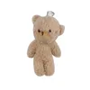 Moda de moda encantador lindo muñeco de peluche oso llavero Animal dijes colgante juguete coche llavero joyería regalo de fiesta de navidad