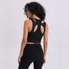 Women Seamless High Impact Sports Bra With Removable Cups Lu 73 High Support Gym Workout Yoga Tanks Sexy Back Cutout Activewear2079856