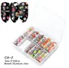 adesivi chrismas 10 rotoli di lamina per unghie adesivi misti per nail art lamina di trasferimento colorata involucri di farfalle decalcomanie adesive decorazione per unghie di carta