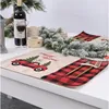 Árvore decoração de mesa Panos Mat Red Black Christmas Car Malha Toalha Início decoração do restaurante Placemats 9 21cy G2