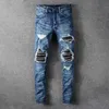 5xl azul impressão novo design jeans masculino calças punk fino pérola izu mason marjellas robin zíper diesel6667873