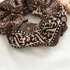 Het vintage scrunchie blommiga huvudband för kvinnor söta scrunchies print hår slipsar blomma opaska do wlosow tjejer hår tillbehör