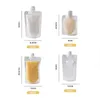 Small Stand Up Packaging Bags Drink Spout Storage Pouch for Beverage Drinks Liquid Juice Milk Coffee Packaging Bag LX3913