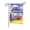 9 couleurs drapeau de jardin américain drapeau d'impression coloré bannière heureux tissu de lin américain drapeau de jardin décoration de jardin 120 pièces T1I25191013461
