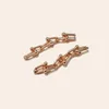 fahion Stainless steel U-shaped six-link chain Stud Earrings 18k Gold Stud Earrings rose gold stud earrings for woman