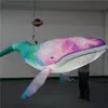 Baleine d'orque gonflable de narval de galaxies gonflables avec certification ignifuge et vidéos pour la décoration publicitaire de plafond de discothèque
