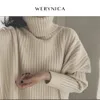 Werynica New Cashmere Seater Turtleneck Chic Women S Plusサイズニット秋の冬のバットウィングセーター