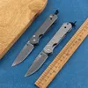 Nieuwe CR SEBENZA Kleine vouwmes Damascus stalen blad TC4 titanium legering frame lock EDC zakmessen