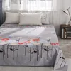 Bonenjoy 1 pc Bed Sheet Single Size Flower Reactive Printed Flat Sheet for Adults Queen King Size Polyester Top Sheets Double 201113