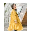 INMAN Primavera Autunno Turn Down Collar Vita definita Slim Allentato Moda coreana Bishop manica lunga Cappotto donna LJ200903