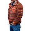 Mens Fleece Jackets Plaid Aztec Tryckt kvart Zip -knapp Fuzzy Sherpa Pullover Sweatshirts Warm Winter Outerwears SH2201114137325
