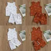 Pasgeboren baby baby zomeroutfit casual kleding sets korte mouw zonnebrilvest tops shorts set voor kinderen jongens meisjes thuiskleding 20220223 h1