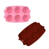 DHL Ship 7-Cavity Demi-Cercle Silicone Gâteaux Mousse Moules Brun Noir Chocolat Dessert Ustensiles De Cuisson Moule À Pâtisserie