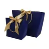 Gift Wrap valentines day gifts paper Bags With Handles Pure Color 10 Colors Clothes Shoe Jewelry Shopping Bag