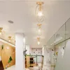 Światła sufitowe Złote 3-kręgów LED Flush Mount Light do sypialni z salonem
