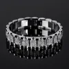 13mm Stainless Steel Setting AAAAA CZ Zircon Link Bracelet Men Women Hiphop Heavy Miami Gold Silver Watchband Bike Rhinestone Chain Bracelets Charm Jewelry