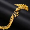 Luxury 999 Yellow Gold Necklace For Men 8m10m12m Necklace Domineering Thai Neck Chain Birthday Anniversary Fine Jewelry Gifts290Z