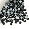 Top Quality Black Hot-Fix Rhinestones SS16 SS20 SS30 288/1440 PCS Ferro de vidro de cristal no strass para roupa decoração de casamento