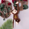 Figura giocattolo di peluche simpatica scimmia a braccio lungo con tenda per cuscino per bambini, regali per bambini e ragazze