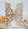 Glitter Wedding Invitation Flower Hollow Laser Cut Elegant Engagement Wedding Invitation Card With Rope and Envelope RRB14216