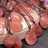 Colares de pingentes de pedra de cristal originais naturais artesanais para as mulheres menina festa clube decoração jóias com corrente de corda